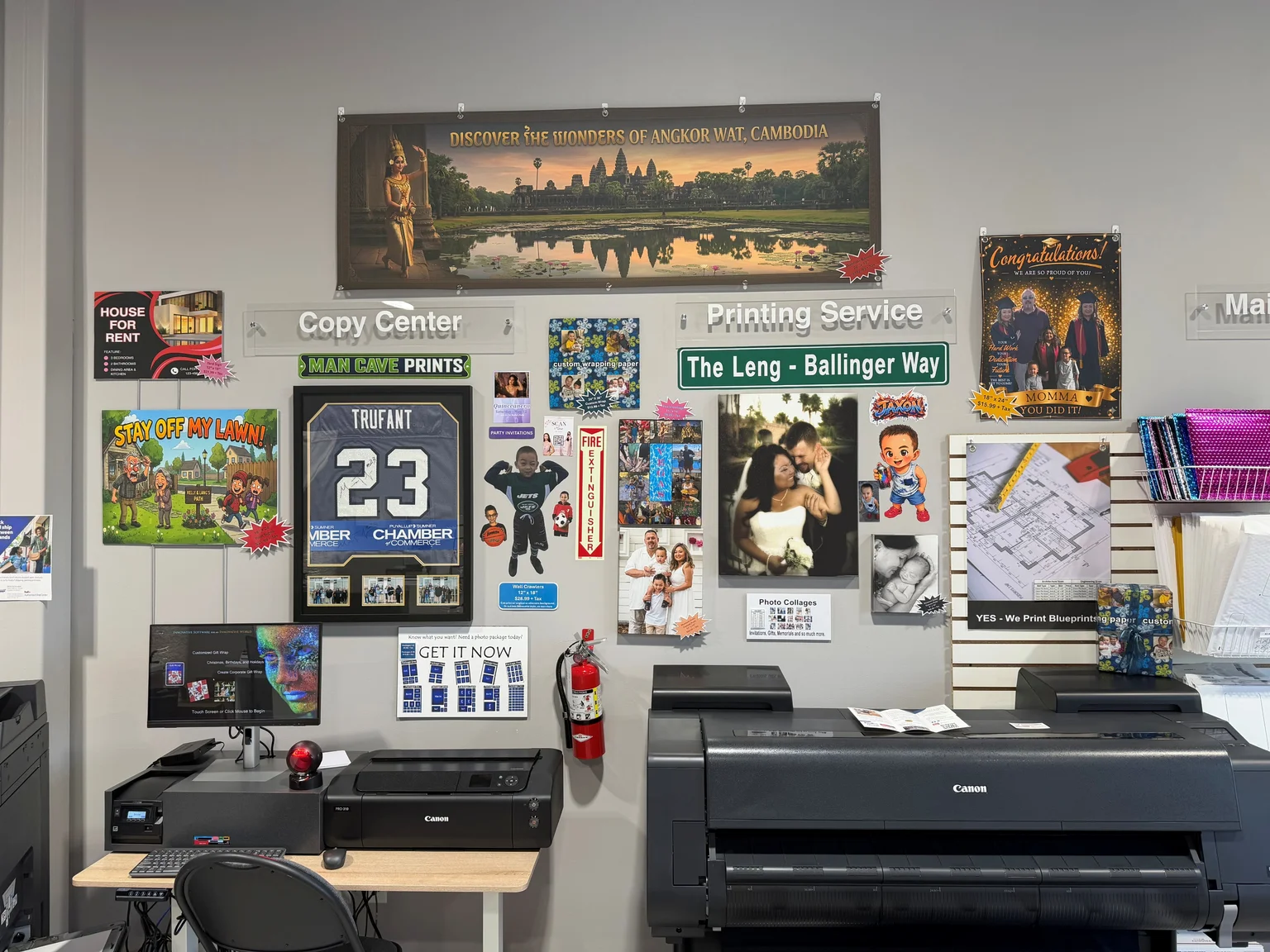 Inside Qwik Pack and Ship's local print production center
